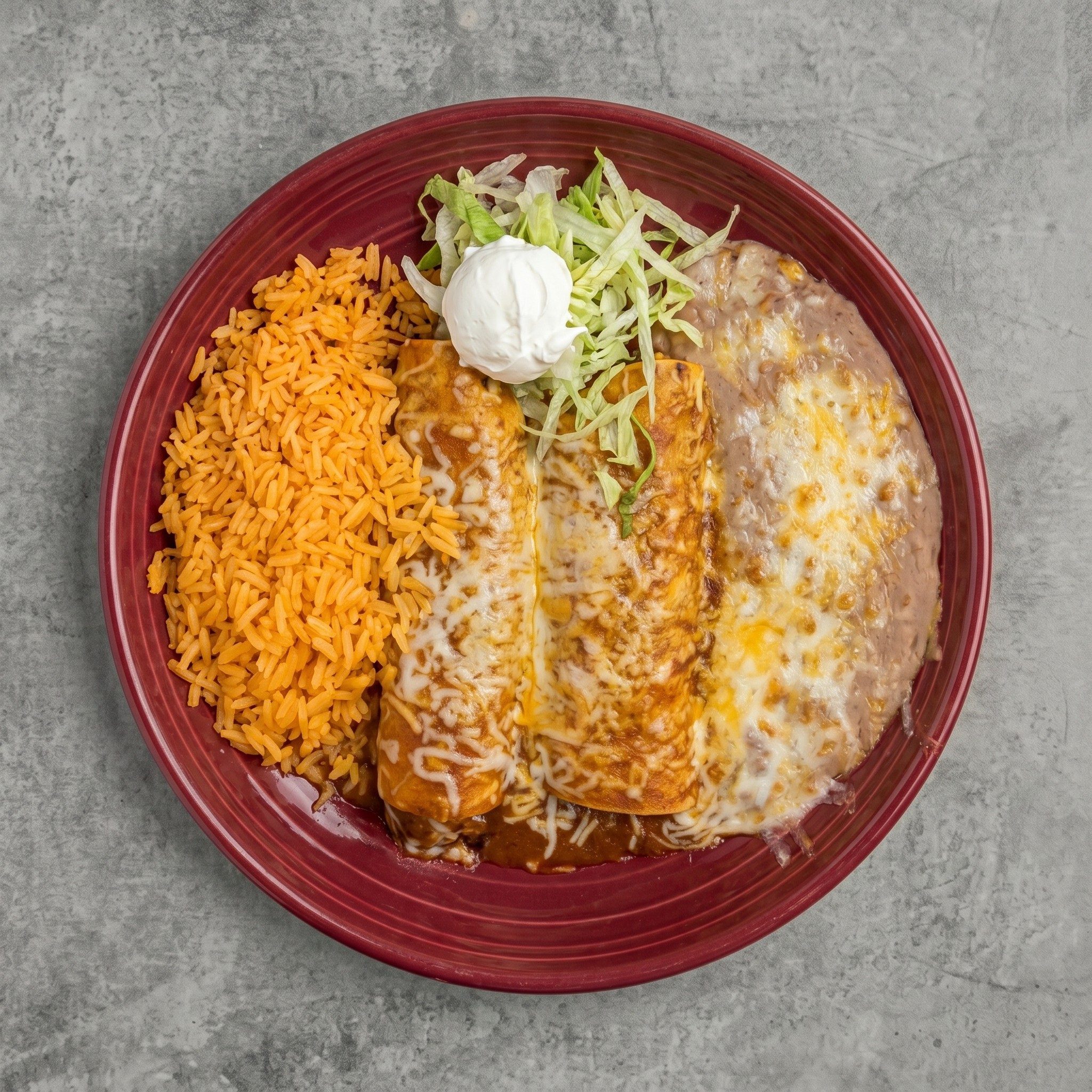 Two White Enchiladas.